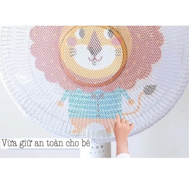 Lưới Vải Bọc Lồng Quạt Máy Có Dây Rút An Toàn Cho Bé Mẫu Hoạt Hình Dễ Thương 88057