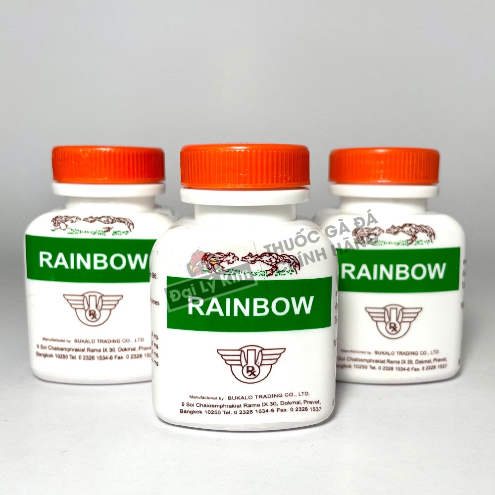 Sản phầm nuôi gà đá tăng bo Rainbow, hủ 100 viên, nhập khẩu Thái Lan chính hãng