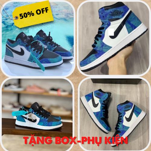 Giày sneaker JD Tie Dye Cổ thấp ( MẪU MỚI ) Giày thể thao Jordan xanh loang độc lạ thời trang [ Tặng Full Box Bill ]