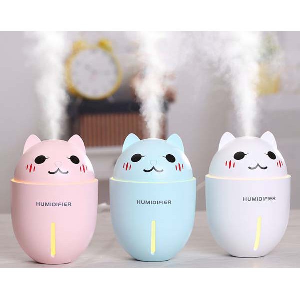 MÁY PHUN SƯƠNG MINI HÌNH CHÚ MÈO TÍCH HỢP ĐÈN TẶNG KÈM ĐÈN QUẠT USB ( Giao Mầu Ngẫu Nhiên )