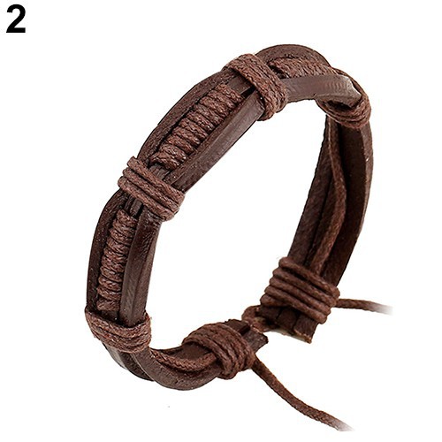 Vòng tay da thiết kế thanh lịch cho nam và nữ