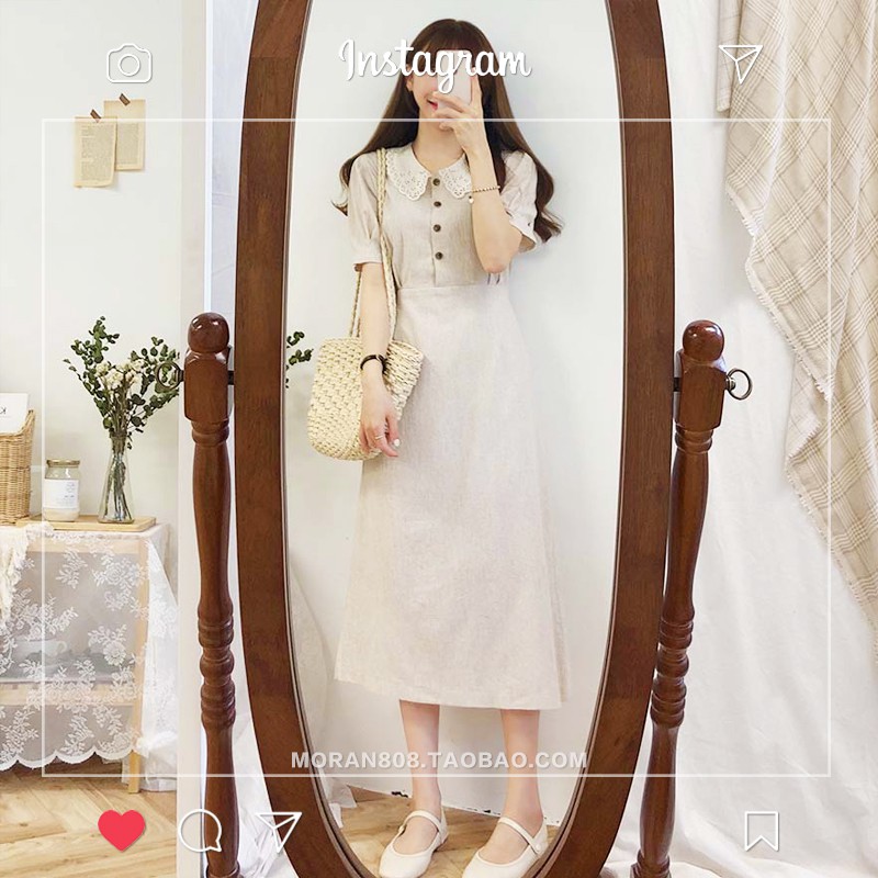 Váy MORAN cổ ren búp bê dáng xòe dài sang trọng (ORDER) | BigBuy360 - bigbuy360.vn