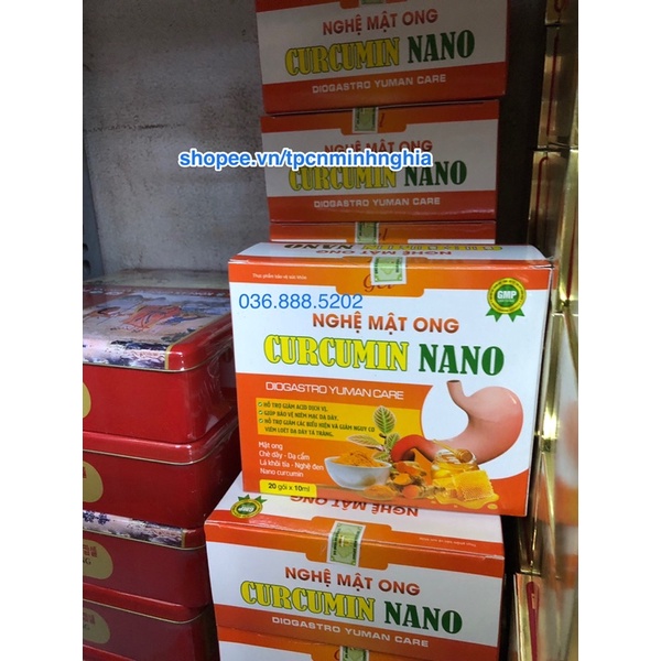 Gel Curcumin NANO NGHỆ MẬT ONG giải pháp cho người đau dạ dày – Hộp 20 túi x 10 ml