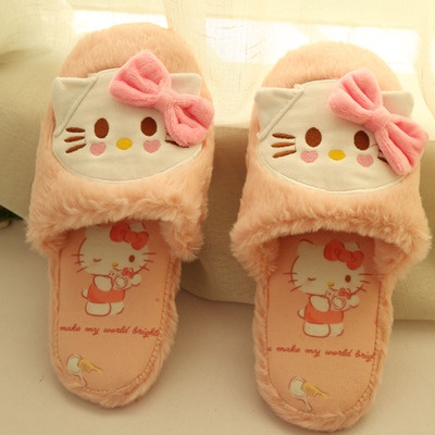 Dép bông đi trong nhà bằng cotton mềm mại phong cách dễ thương cho nữ