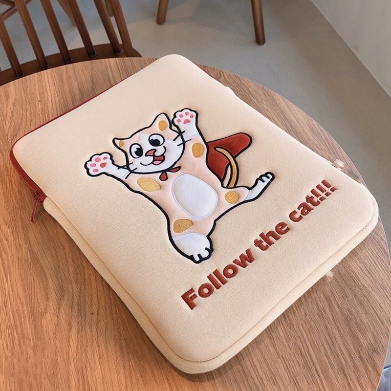 IELGY Túi Xách Đựng Máy Tính Bảng In Hoạt Hình Kiểu Hàn Quốc Dễ Thương Cho Bạn Gái