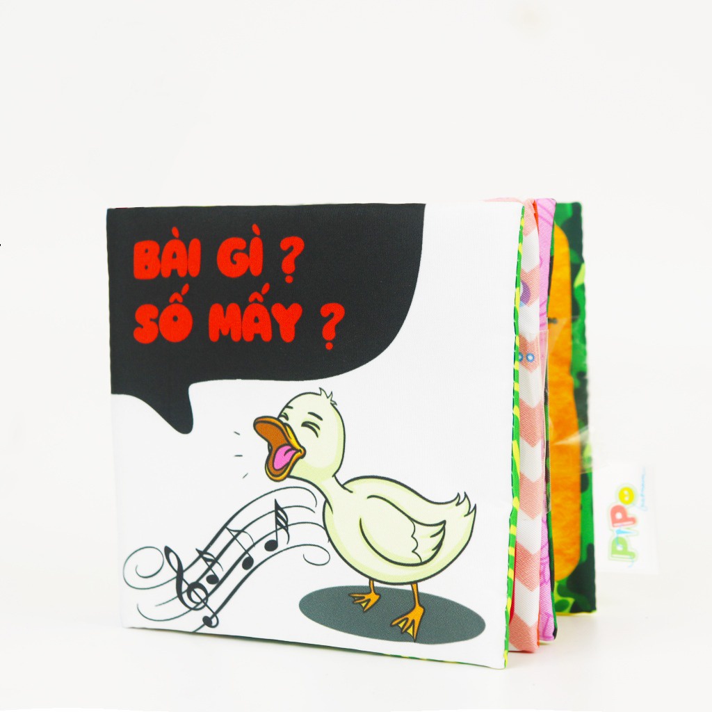 Sách vải PiPoVietnam kích thích thị giác - Song ngữ Anh Việt - Bài gì số mấy