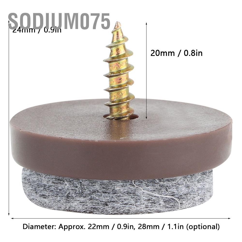 Sodium075 50Pcs Furniture Feet Felt Nail Cabinet Table Sofa Chair Leg Non-Slip Pad Floor Protector