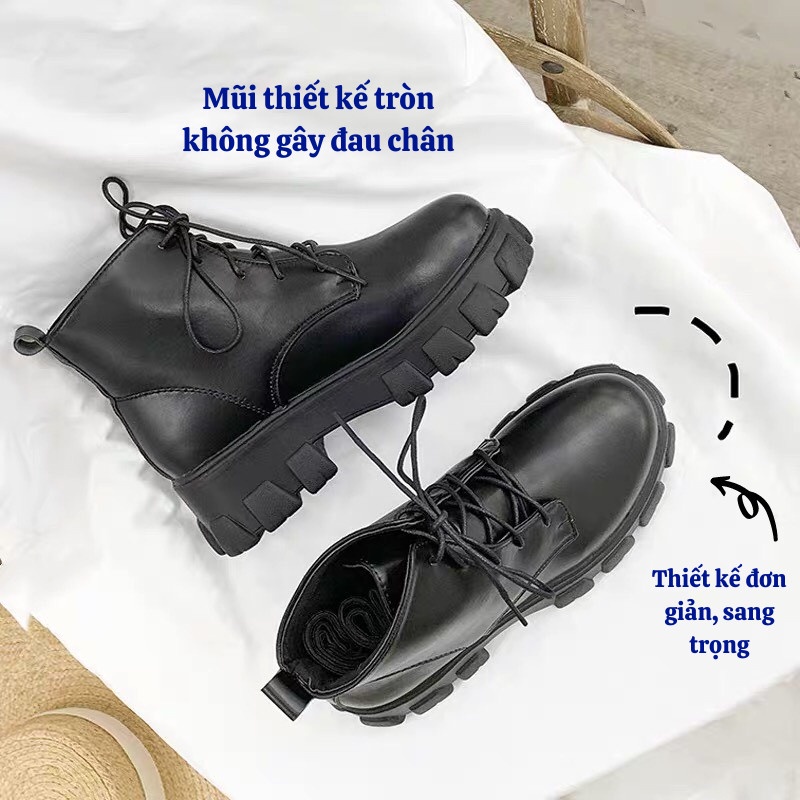 Giầy Boot Nữ Boot Cổ Thấp Phong Cách Hàn Quốc Dễ Phối Đồ Siêu Xịn TITAN STORE