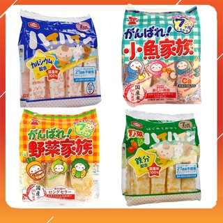 Bánh Gạo Tươi Ăn Dặm Haihain, Ganbare Nhật Bản Cho Bé Từ 7 Tháng Tuổi (Gói 51g 32 cái)