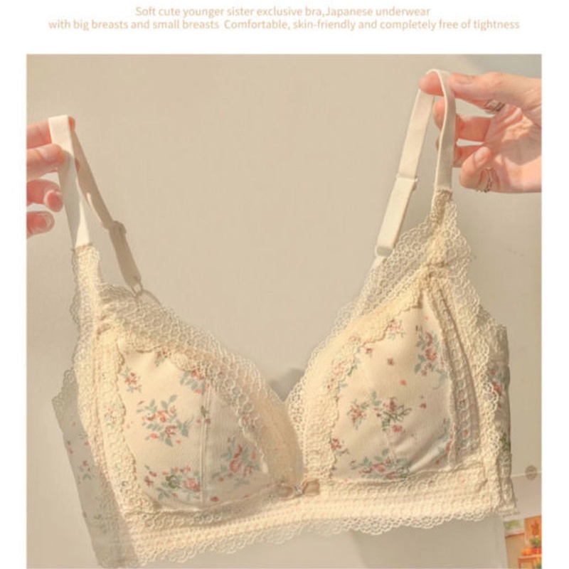 Áo Lót Không Gọng In Hoa Thoải Mái Dành Cho Nữ