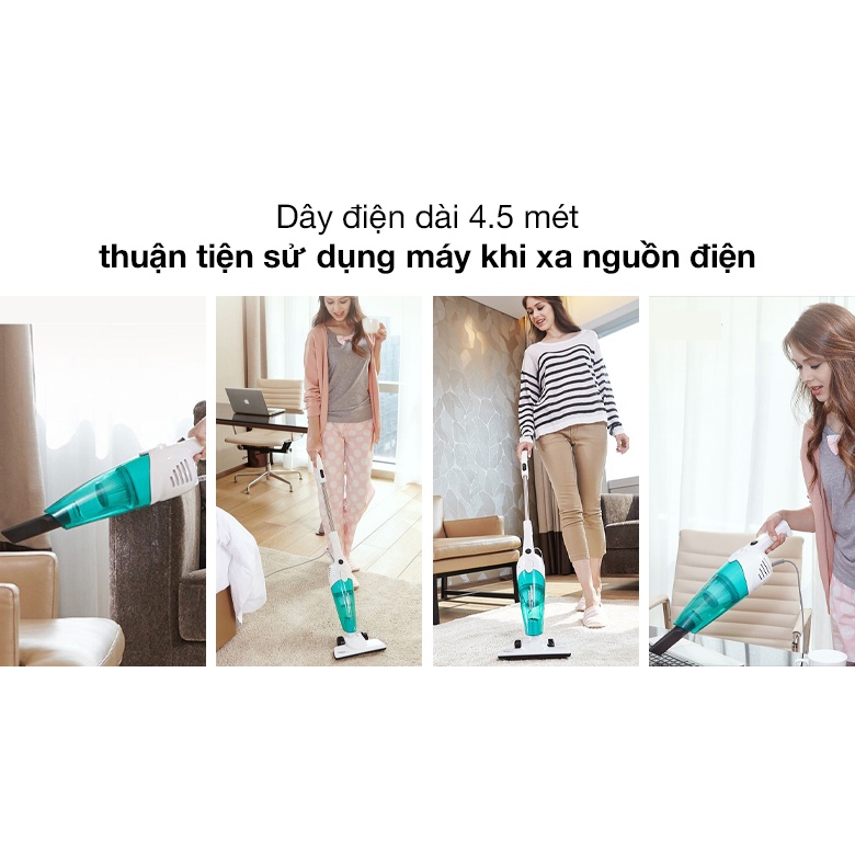 Máy Hút Bụi Cầm Tay Deerma DX118C gia đình gia dụng 3 in1 đa năng