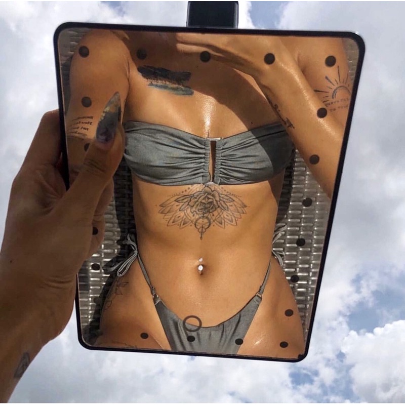 Bikini set Martini màu xanh olive, đồ bơi thiết kế nâng ngực, đồ bơi sexy