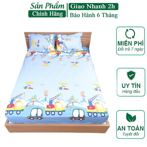 Ga Chống Thấm Cotton Cao Cấp - Ga Trải Giường Chống Thấm Của Bé