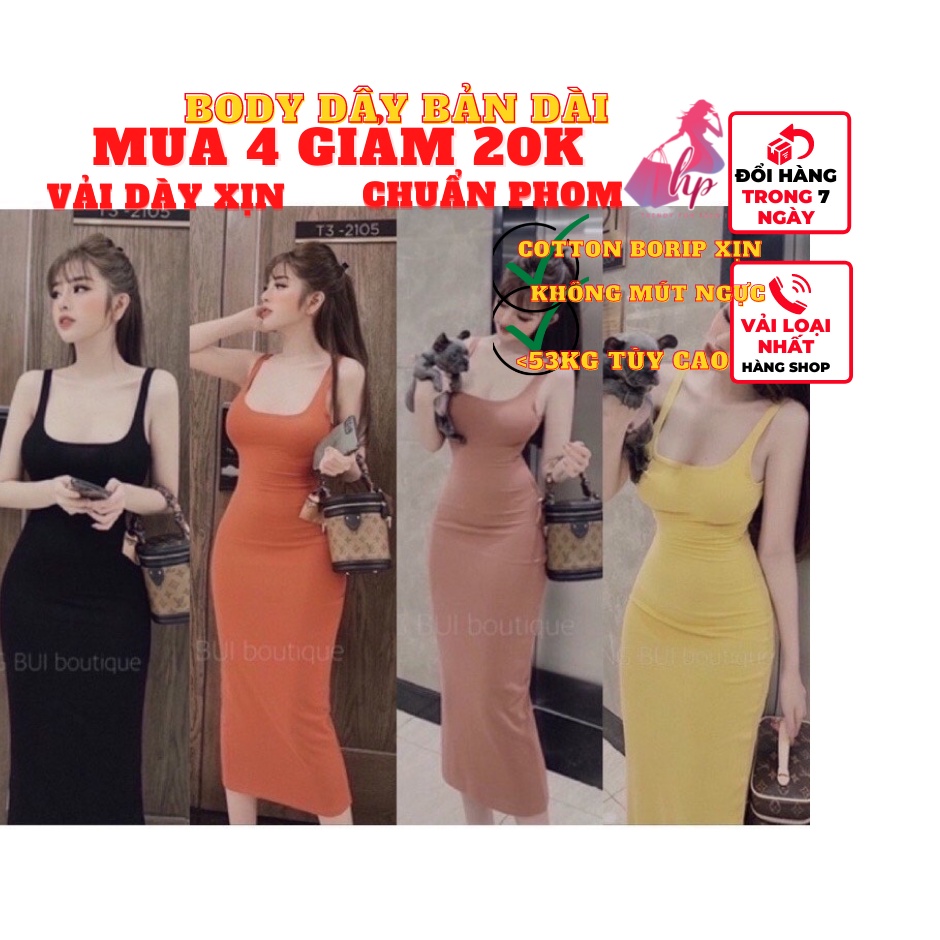 Váy đầm 2 dây bản nữ maxi dài body thun cotton borip xịn quốc dân màu trắng đen sang chảnh dự tiệc VD149