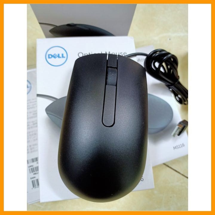 Chuột máy tính DELL MS116 - Chuột máy tính có dây, BH 12 tháng, Hàng chính hãng