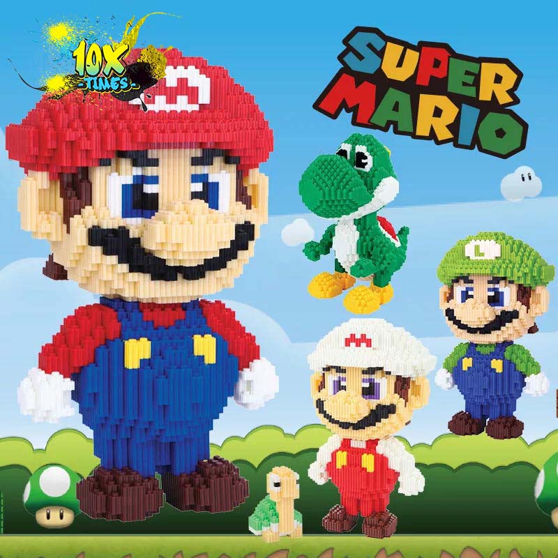 ( cao 28 cm) mô hình lắp ráp 3d Mario decor bàn học, quà tặng sinh nhật bạn gái bạn trai đẹp