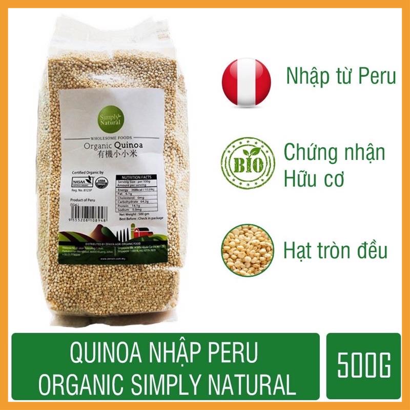 Hạt Diêm Mạch Hữu Cơ (Hạt Quinoa Trắng) Sunfood Super Foods 500 Gr (Chất lượng cao)