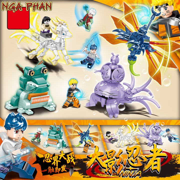 Linh Thú Đại Chiến Ninja Naruto Đồ Chơi Xếp Hình Lắp Ráp Lego PRCK