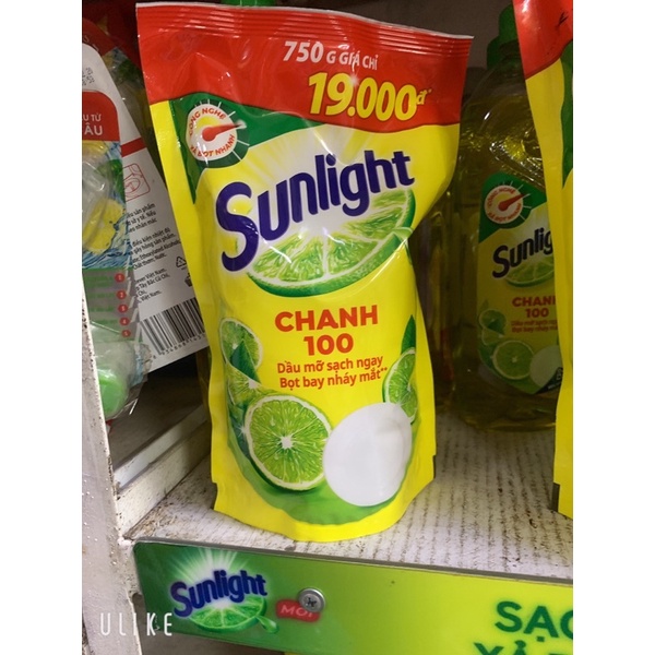 Nước Rửa Bát Sunlight Chanh 100 Túi 1,4Kg