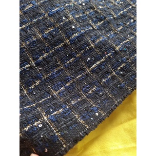 vải dạ tweed dệt thêu