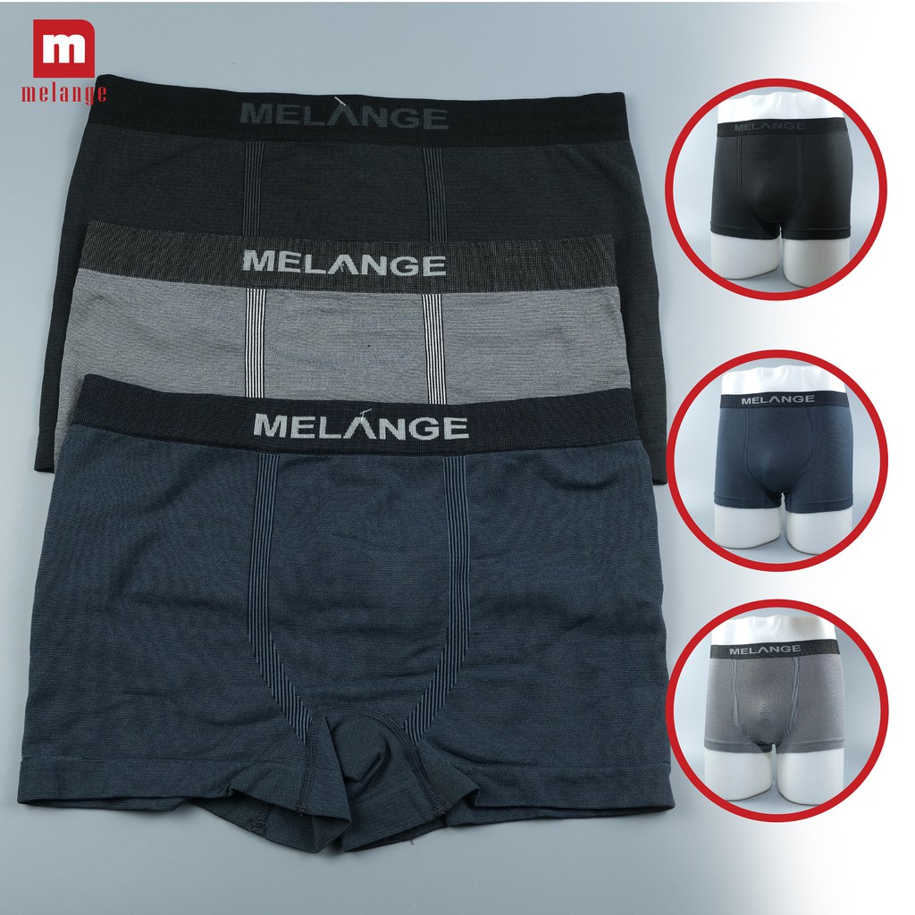 Combo 3 Quần Lót, Quần Sịp Boxer Nam Melange Siêu Co Giãn, Thoáng Mát, Mềm Mại - MN.22.08