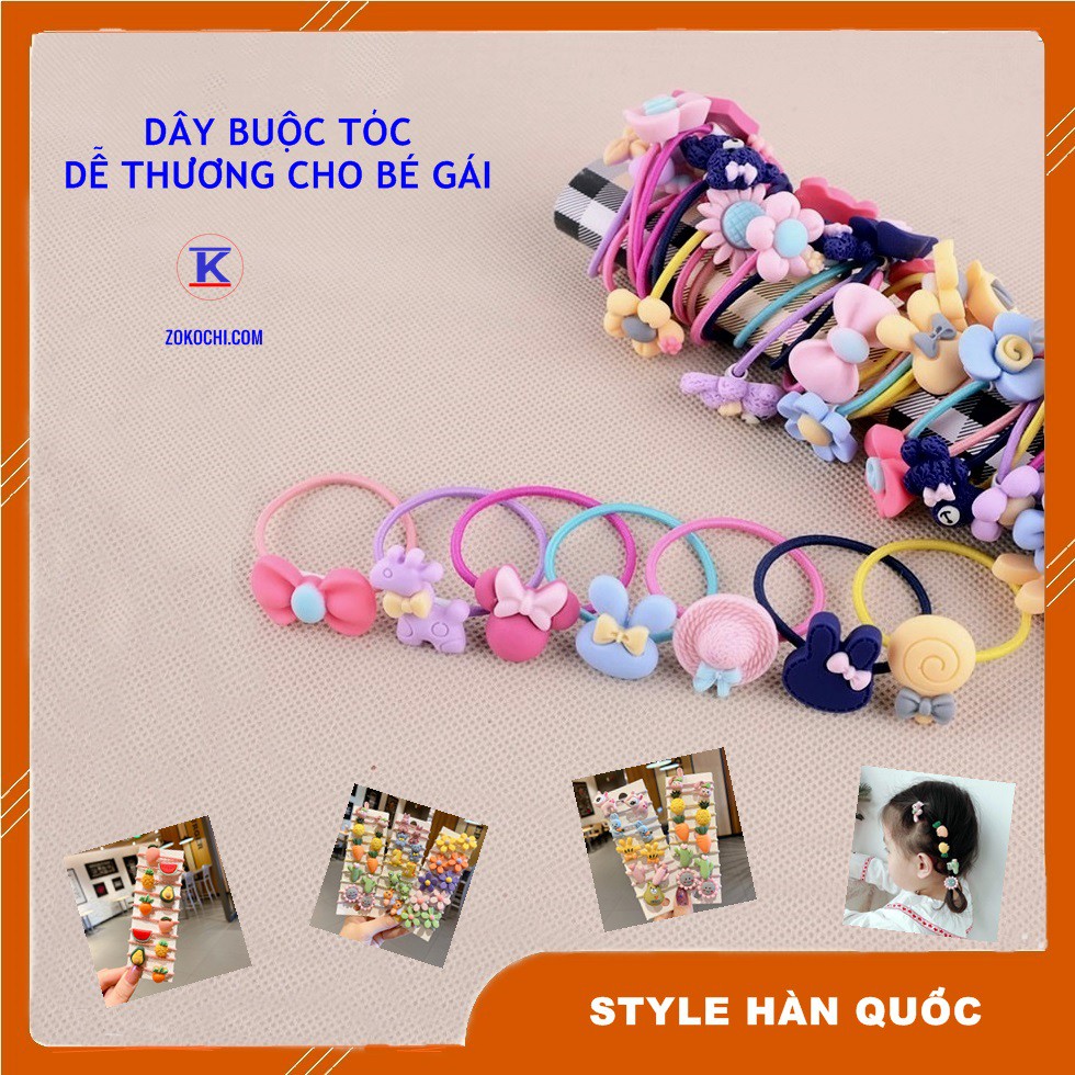 Dây Buộc Tóc Hoạt Hình Dễ Thương | Dây Thun Cột Tóc Nhiều Mẫu Xinh Xắn Cho Bé Gái