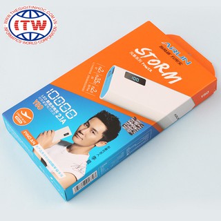 Pin sạc dư phòng arun y50, dung lượng 10000mah, màn hình lcd hiển thị tình trạng pin