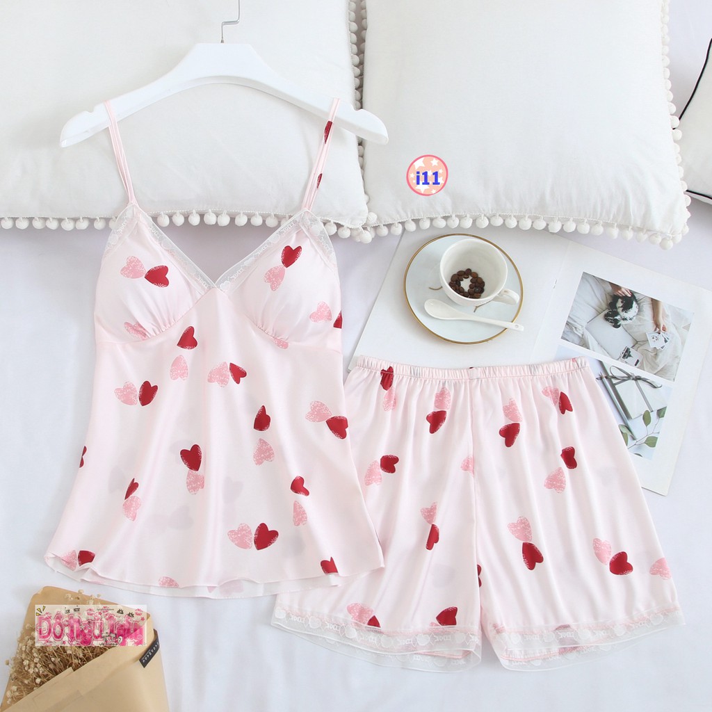 Bộ Lụa 2 dây Cao Cấp Có Lót Ngực i11 | BigBuy360 - bigbuy360.vn