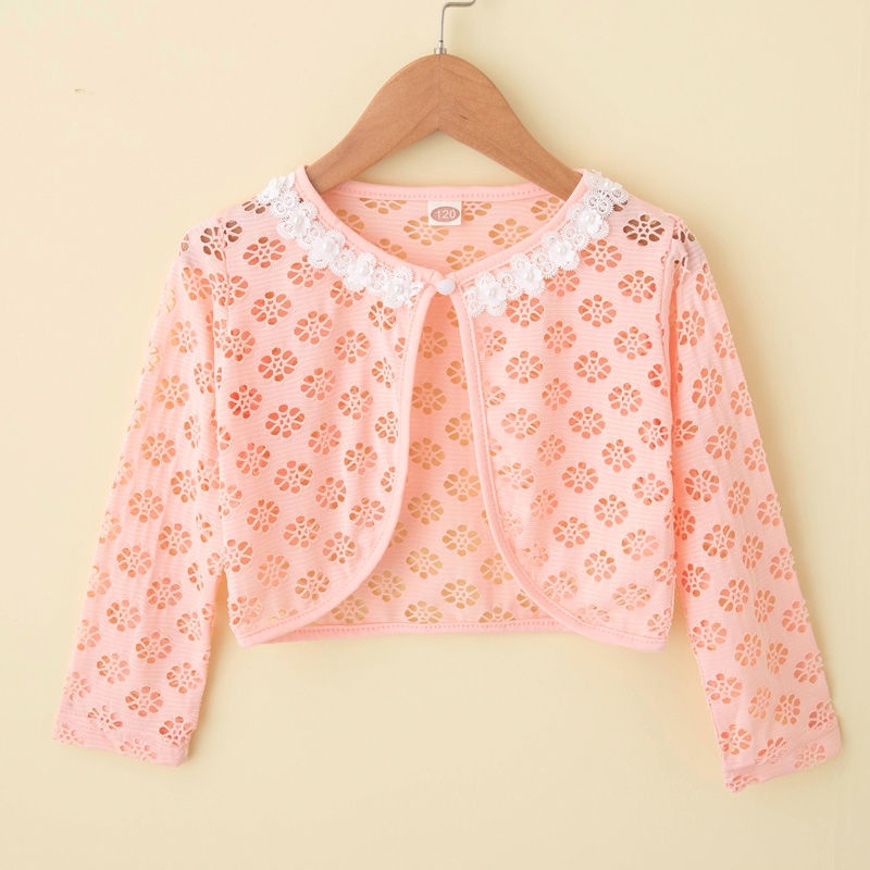 Áo Khoác Cardigan Tay Ngắn Phong Cách Công Chúa Dành Cho Bé Gái