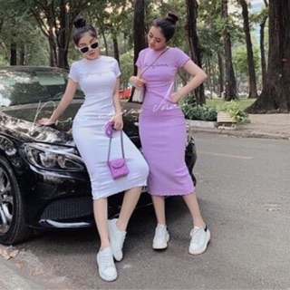 Đầm body thun
