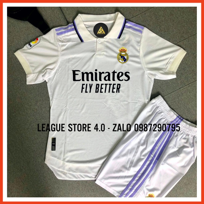 Bộ áo đá bóng đẹp real nhiều màu leaguestore4.0 , áo đá banh cao cấp dệt xịn thấm hút mồ hôi
