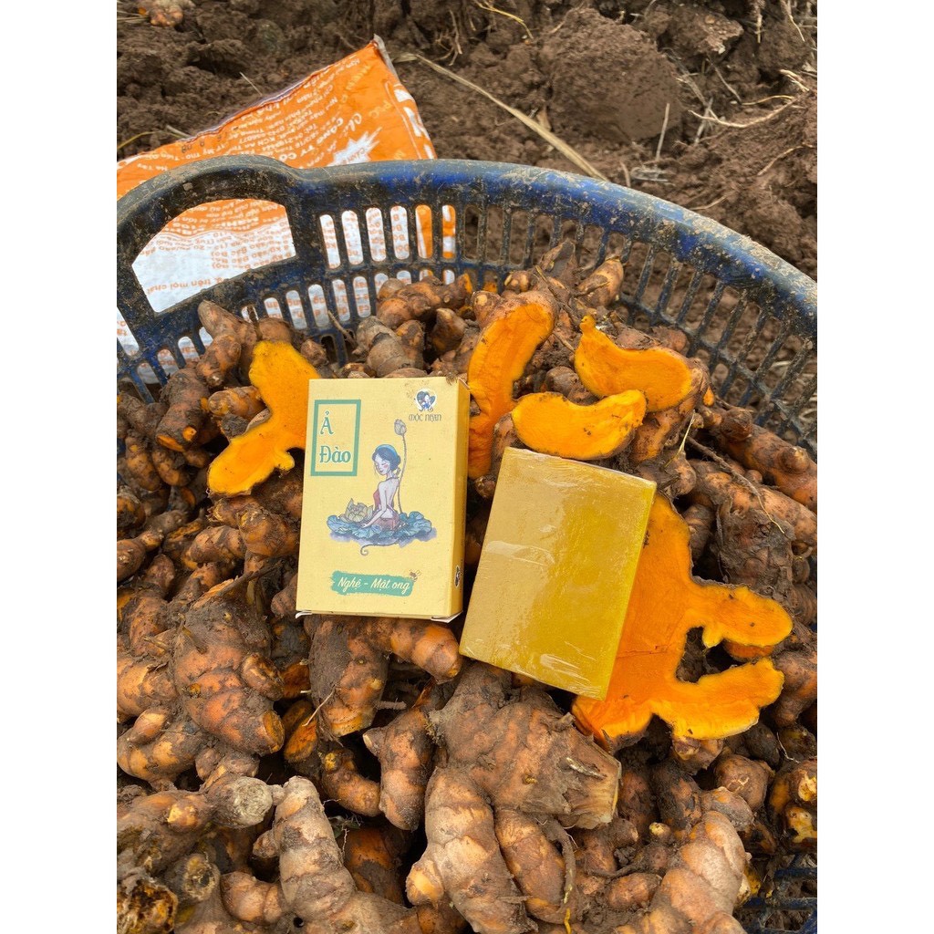 Xà Bông Nghệ Mật Ong – Xà Bông Mướp Đắng Mộc Nhan Natural Soap Ả Đào Thảo Dược handmade 100% nguyên liệu từ thiên nhiên