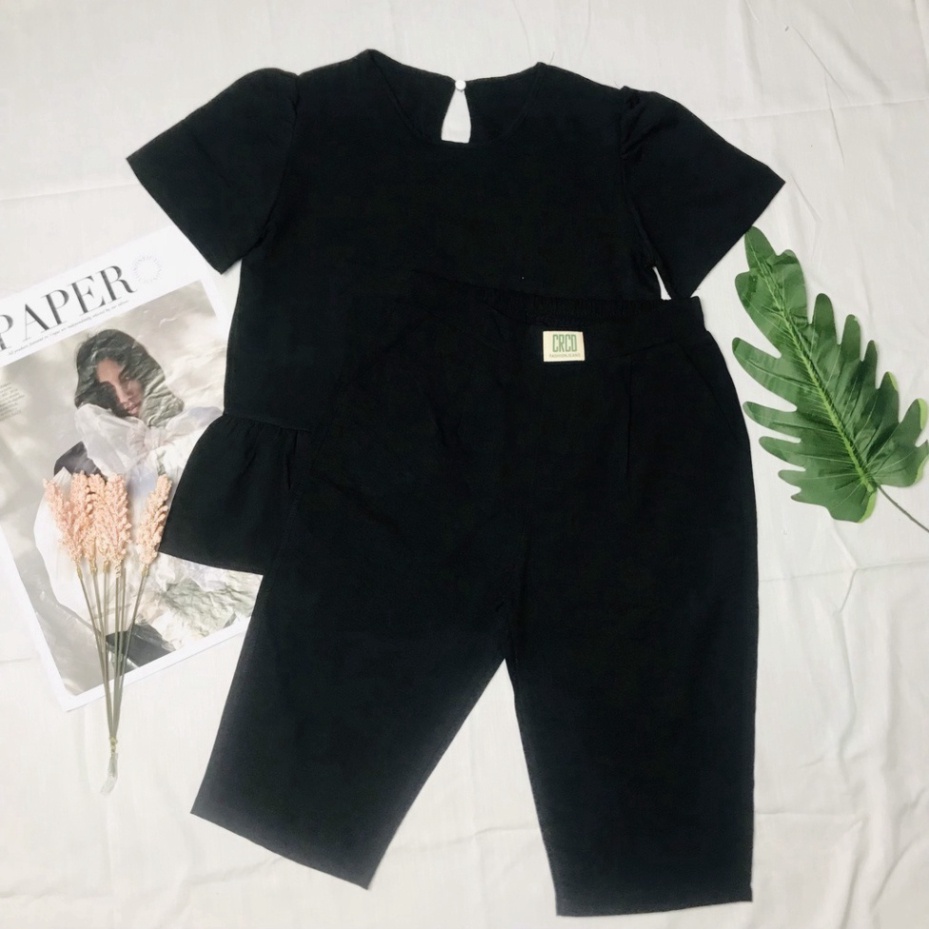 Đồ bộ mặc nhà nữ bộ lửng đũi siêu mát