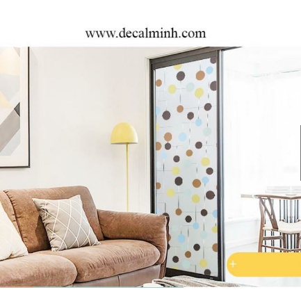 {Khổ 90cm} Decal dán kính mờ hoa văn Hàn Quốc cao cấp
