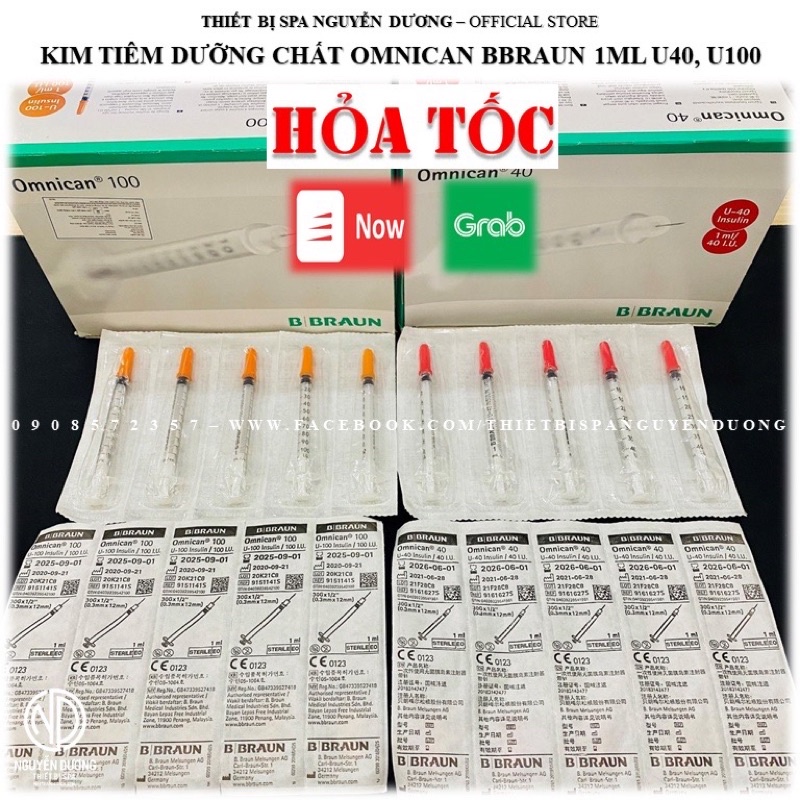 Kim tiêm tiểu đường 1cc Omnican B.Braun 100IU ( tách le 10-20-50 cây ) hàng Đức