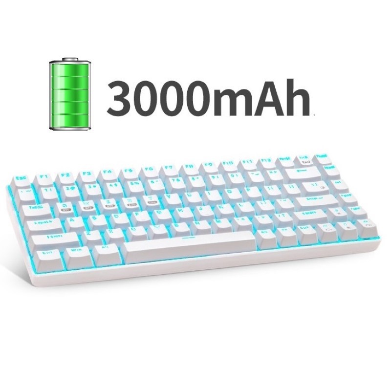 Bàn Phím Cơ không dây mini Đa kết nối RF84 White Gaming cho máy tính