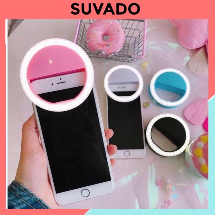 Đèn LED hỗ trợ chụp ảnh selfie tự sướng, livestream có thể điều chỉnh độ sáng, thích hợp mọi máy điện thoại SUVADO