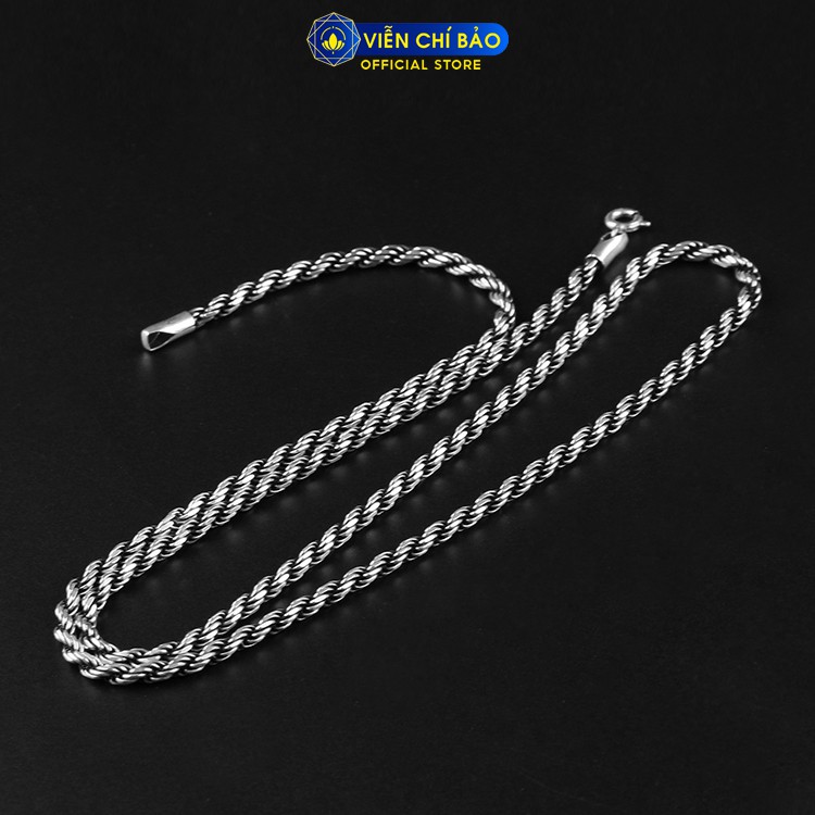 Dây chuyền bạc nam xích xoắn chất liệu bạc Thái 925 khỏe khoắn nam tính thương hiệu Viễn Chí Bảo D100029
