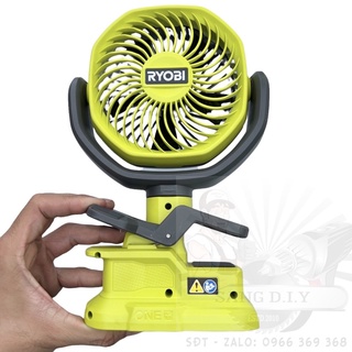 Quạt mini dùng pin 18v ryobi 18v one➕