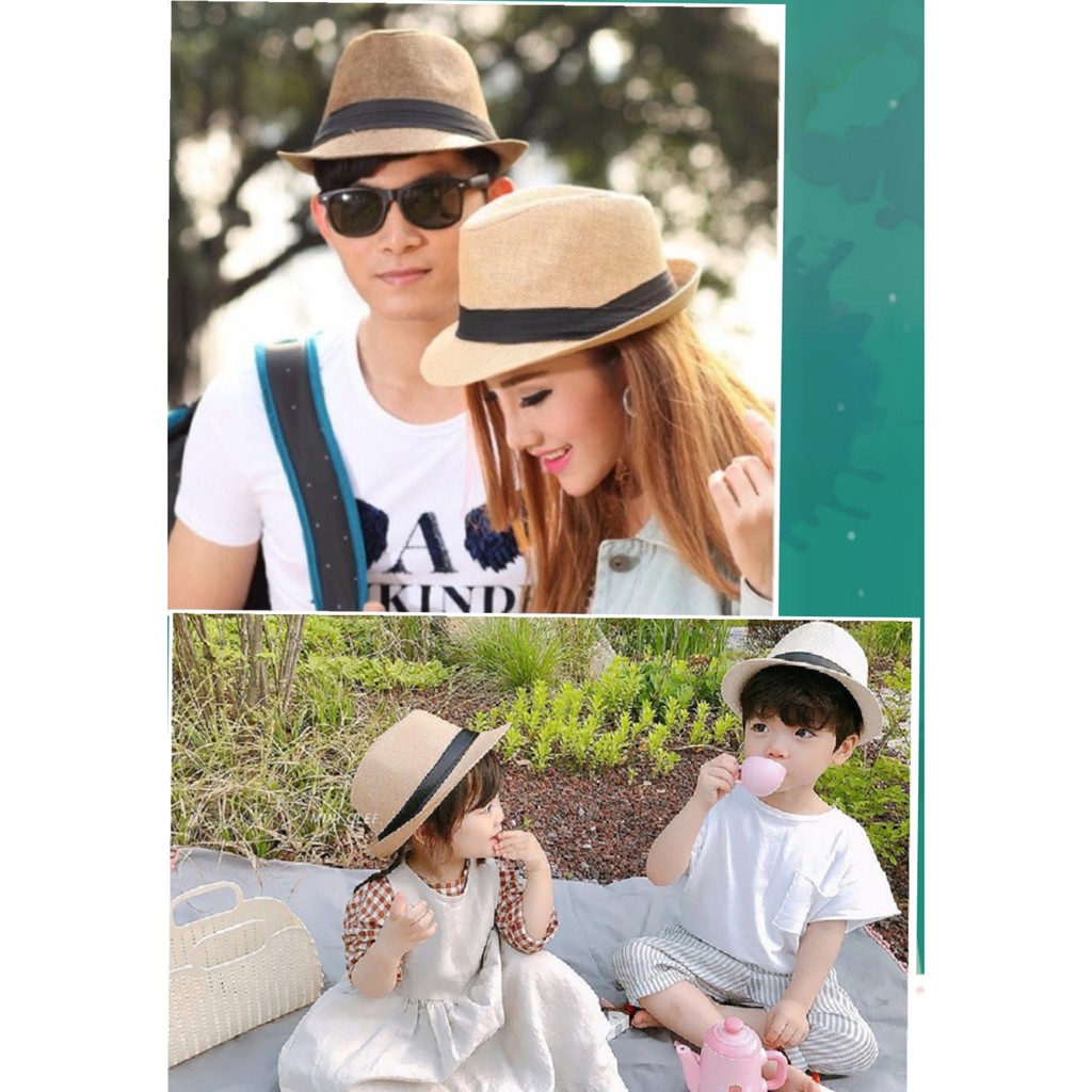 Set nón phớt gia đình 3 nón