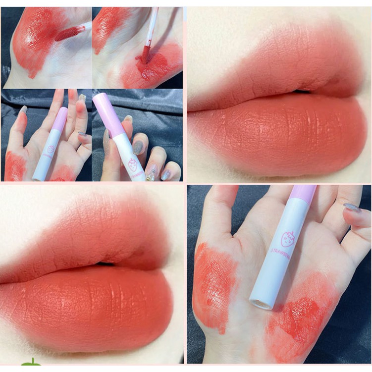 [Hàng mới về] Son bóng trang điểm mùi hương trái cây dưỡng ẩm chống thấm nước không phai màu | BigBuy360 - bigbuy360.vn