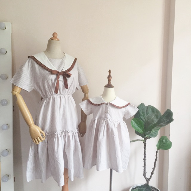 Váy thuỷ thủ cho mẹ và bé Đầm mẹ bé đáng yêu byNayoung