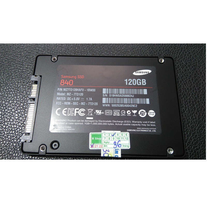 Ổ cứng ssd 120gb Samsung, hàng tháo máy chính hãng, bảo hành 3 năm | BigBuy360 - bigbuy360.vn