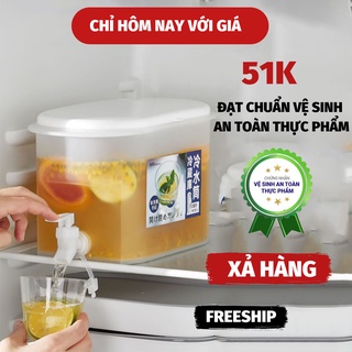 Bình Nước Có Vòi, Bình Đựng Trà, Nước Hoa Quả Để Tủ Lạnh Gọn Gàng, Ngắn Nắp NOBITA OFFICIAL