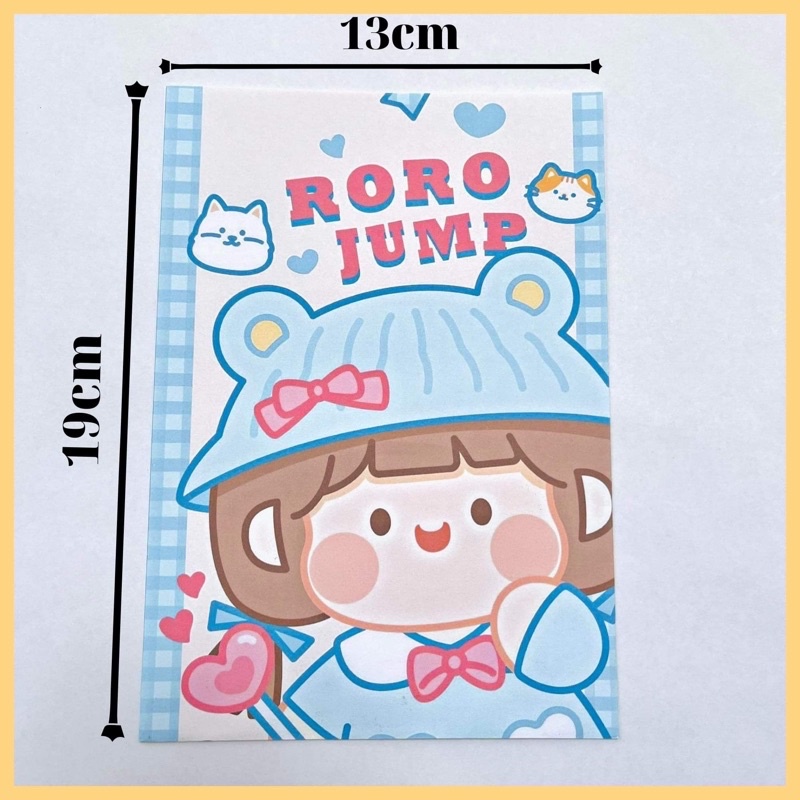 Túi giấy mini đựng quà, gói hàng Roro Jump phiên bản màu xanh xinh xắn