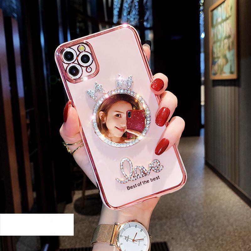 Ốp Điện Thoại Mềm Tráng Gương Đính Đá Lấp Lánh Cho OPPO Reno 10 8t 8 4G 8z 7 7z 5G 6 6z 5