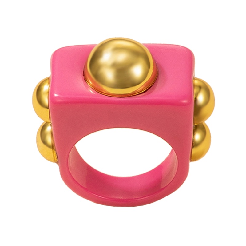 Nhẫn Nhựa Acrylic Trong Suốt Màu Kẹo Thủ Công Cho Bé