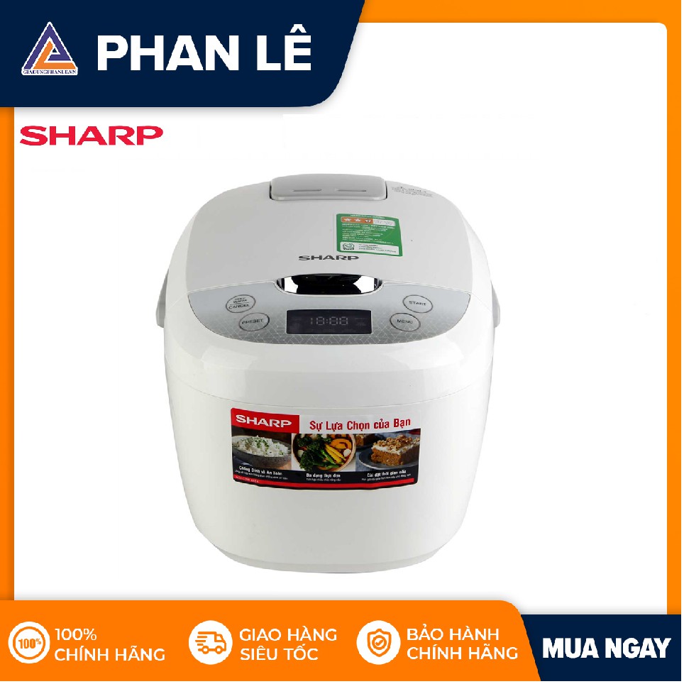 [Mã ELHADEV giảm 4% đơn 300K] Nồi cơm điện tử Sharp KS-COM185EV-SL