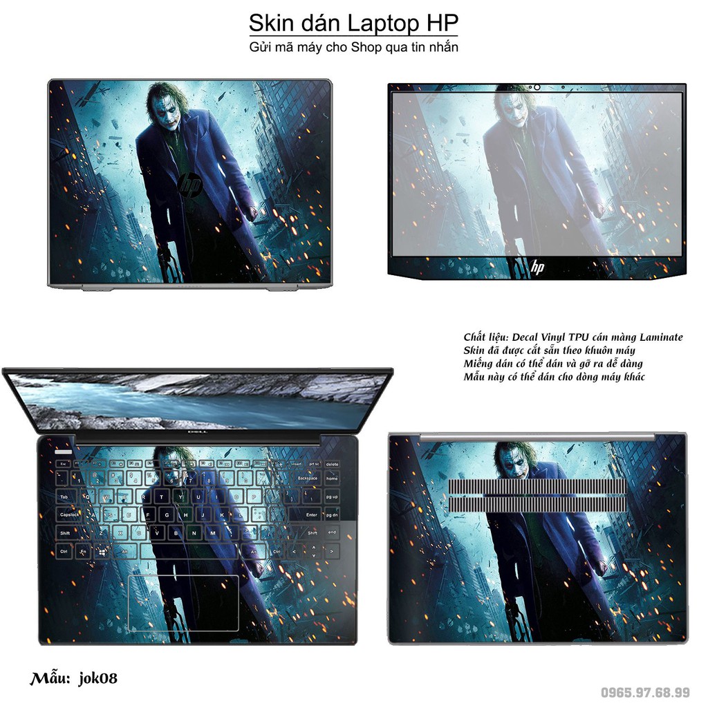 Skin dán Laptop HP in hình Joker _nhiều mẫu 2 (inbox mã máy cho Shop)