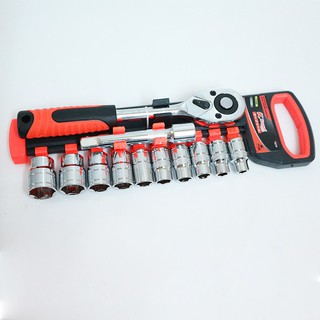 Bộ tuýp , bộ khẩu 12 chi tiết Kapusi 8-24 thép CRV cao cấp